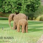 Willow Elephant Sculptures at The Bishop's Palace and Gardens, Wells