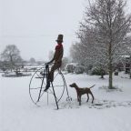 Willow Penny Farthing Sculpture 