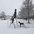 Willow Penny Farthing Sculpture 